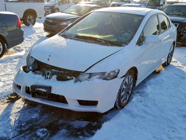 1HGFA16939L001479 - 2009 HONDA CIVIC EXL WHITE photo 2