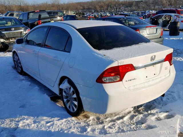 1HGFA16939L001479 - 2009 HONDA CIVIC EXL WHITE photo 3