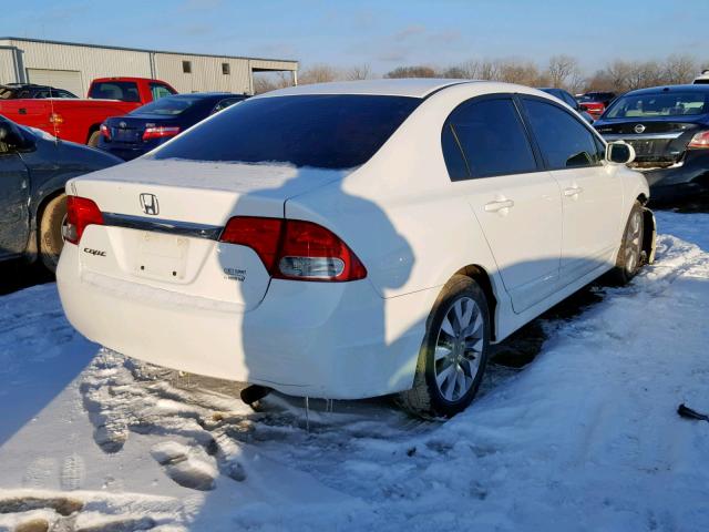 1HGFA16939L001479 - 2009 HONDA CIVIC EXL WHITE photo 4