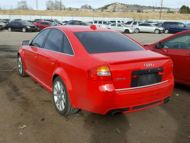 WUAPV64B53N905553 - 2003 AUDI RS6 RED photo 3