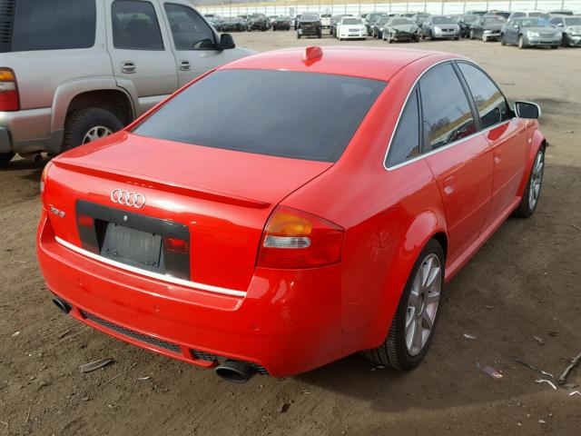 WUAPV64B53N905553 - 2003 AUDI RS6 RED photo 4