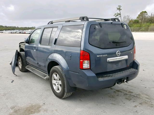 5N1AR18U28C661932 - 2008 NISSAN PATHFINDER BLUE photo 3