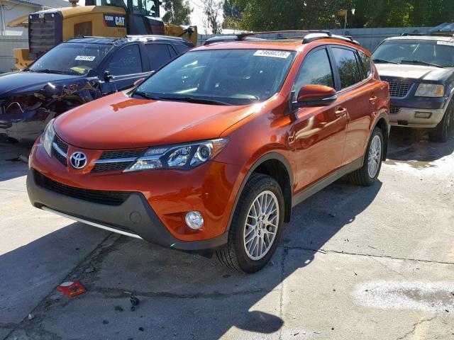 JTMWFREV3FJ042344 - 2015 TOYOTA RAV4 XLE ORANGE photo 2