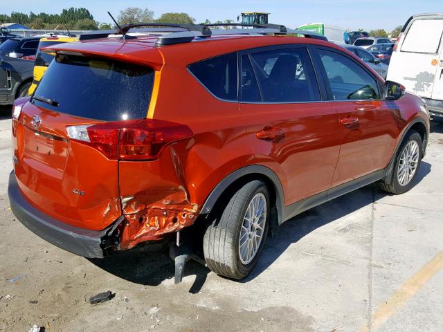 JTMWFREV3FJ042344 - 2015 TOYOTA RAV4 XLE ORANGE photo 4