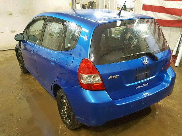 JHMGD37478S062426 - 2008 HONDA FIT BLUE photo 3