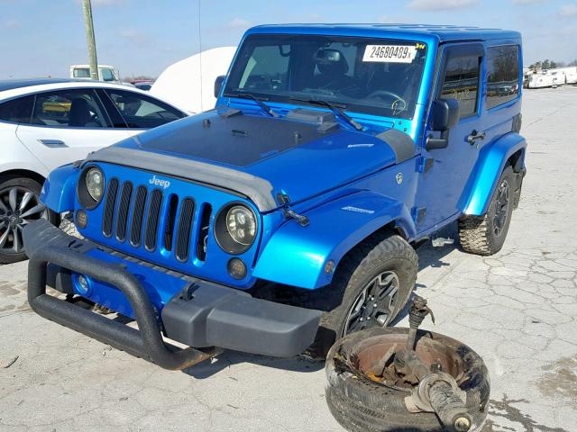 1C4AJWBG0FL577200 - 2015 JEEP WRANGLER S BLUE photo 2