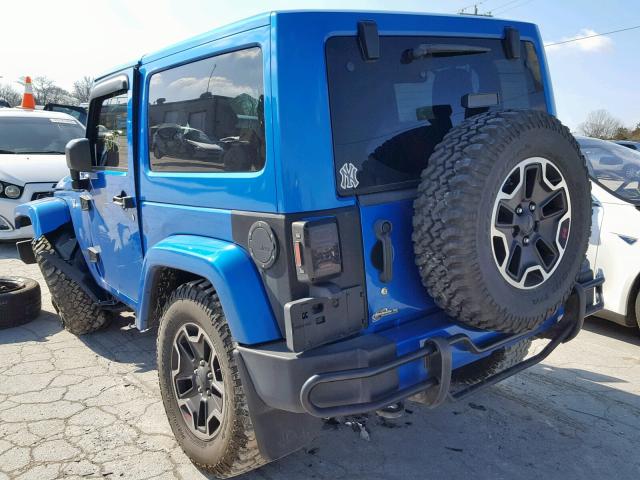 1C4AJWBG0FL577200 - 2015 JEEP WRANGLER S BLUE photo 3