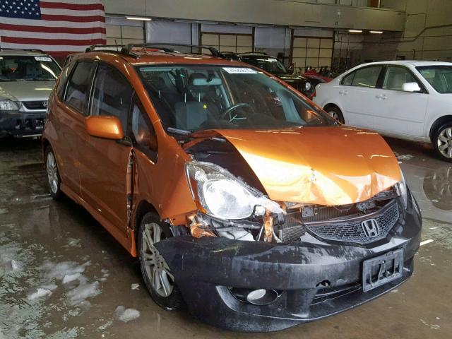 JHMGE88459S036336 - 2009 HONDA FIT SPORT ORANGE photo 1