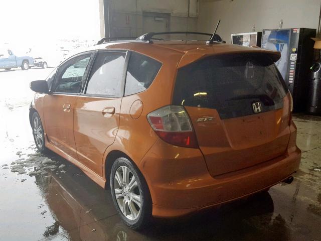 JHMGE88459S036336 - 2009 HONDA FIT SPORT ORANGE photo 3