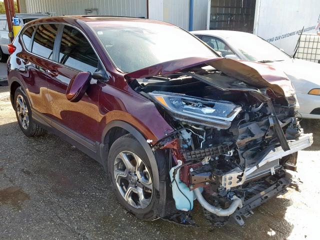 5J6RW1H89HL004767 - 2017 HONDA CR-V EXL BURGUNDY photo 1