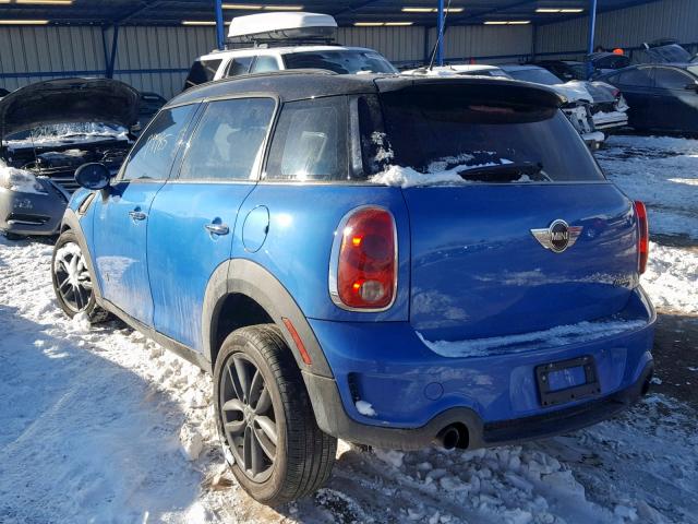 WMWZC5C51CWL56250 - 2012 MINI COOPER S C BLUE photo 3