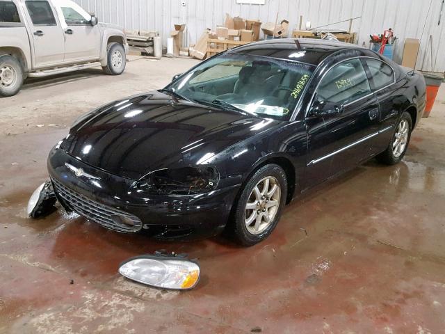 4C3AG42H22E138156 - 2002 CHRYSLER SEBRING LX BLACK photo 2