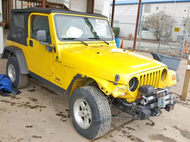 1J4FA49S94P772152 - 2004 JEEP WRANGLER / YELLOW photo 1