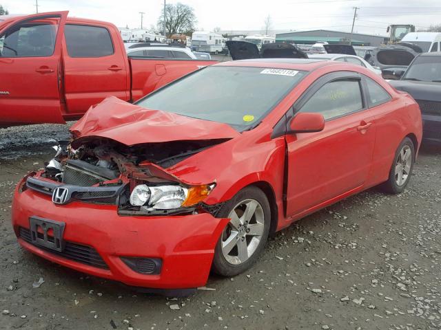 2HGFG129X8H567980 - 2008 HONDA CIVIC EXL RED photo 2