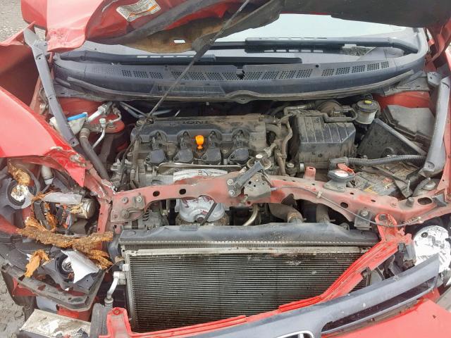 2HGFG129X8H567980 - 2008 HONDA CIVIC EXL RED photo 7