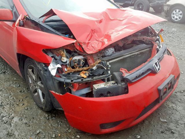 2HGFG129X8H567980 - 2008 HONDA CIVIC EXL RED photo 9