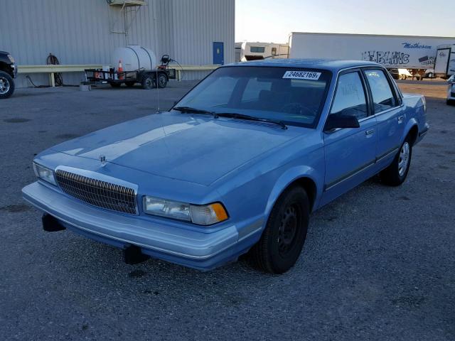 1G4AG55N8P6427608 - 1993 BUICK CENTURY SP BLUE photo 2