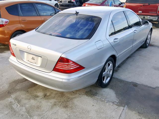 WDBNG70J94A413908 - 2004 MERCEDES-BENZ S 430 SILVER photo 4