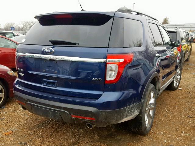 1FMHK8F81CGA52205 - 2012 FORD EXPLORER L BLUE photo 4