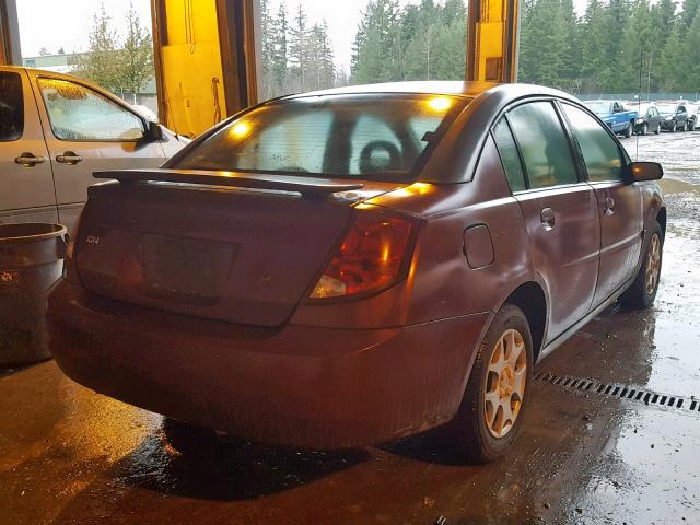 1G8AJ52F23Z107822 - 2003 SATURN ION LEVEL MAROON photo 4