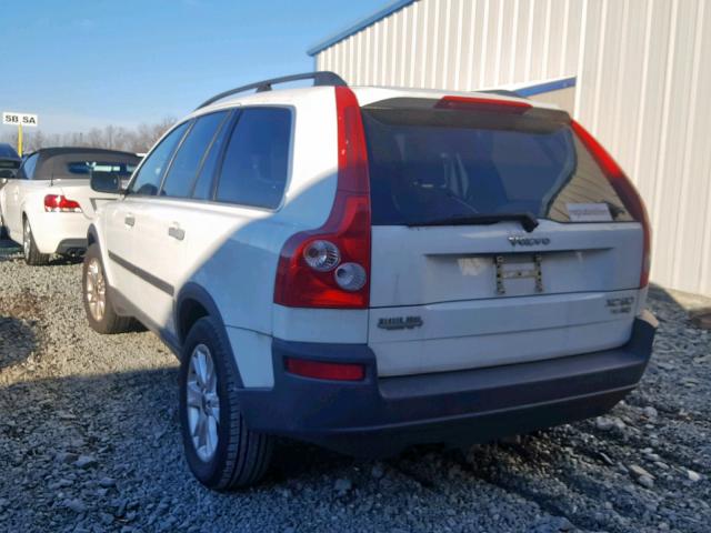 YV1CZ91H841056354 - 2004 VOLVO XC90 T6 WHITE photo 3