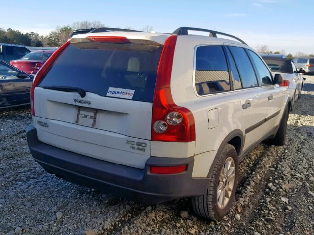 YV1CZ91H841056354 - 2004 VOLVO XC90 T6 WHITE photo 4