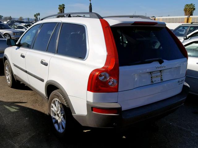 YV1CZ91H341101488 - 2004 VOLVO XC90 T6 WHITE photo 3