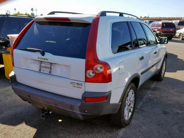 YV1CZ91H341101488 - 2004 VOLVO XC90 T6 WHITE photo 4