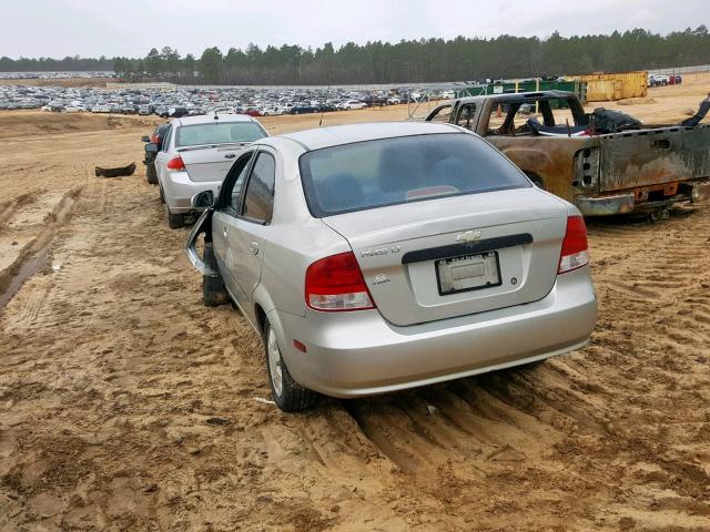 KL1TG52605B311213 - 2005 CHEVROLET AVEO LT SILVER photo 3