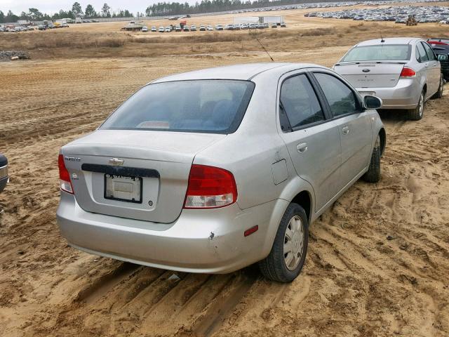 KL1TG52605B311213 - 2005 CHEVROLET AVEO LT SILVER photo 4