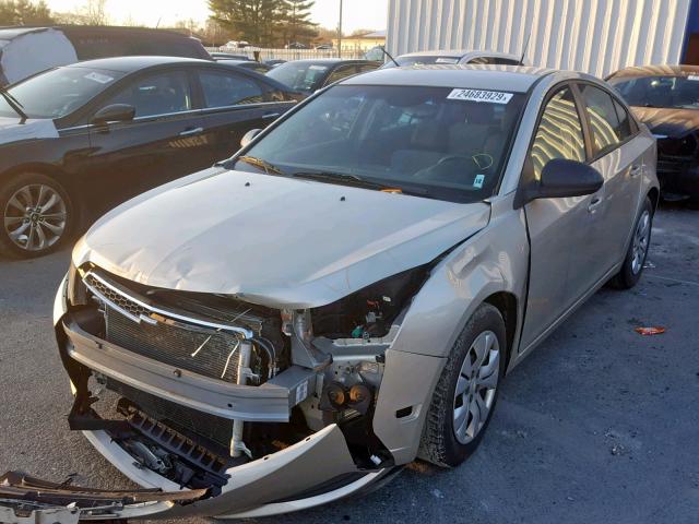 1G1PA5SG0D7217962 - 2013 CHEVROLET CRUZE LS SILVER photo 2