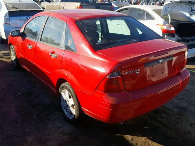 1FAFP34N17W297824 - 2007 FORD FOCUS ZX4 RED photo 3