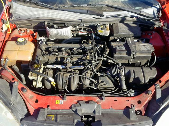 1FAFP34N17W297824 - 2007 FORD FOCUS ZX4 RED photo 7