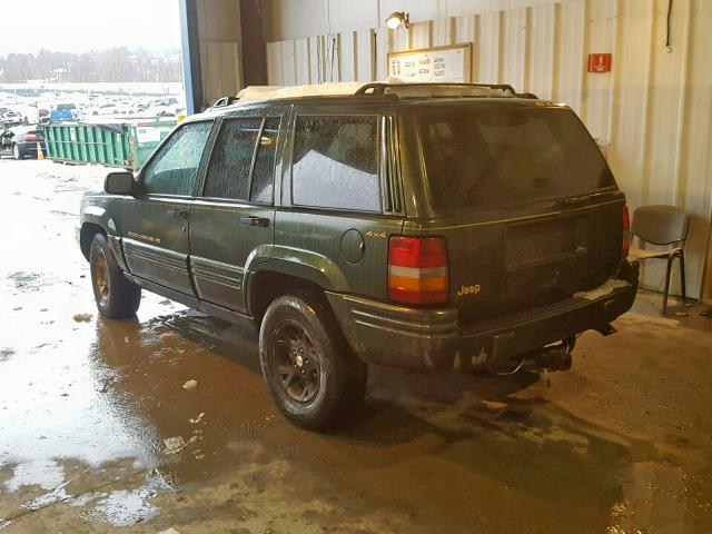 1J4GZ78Y2TC244396 - 1996 JEEP GRAND CHER GREEN photo 3