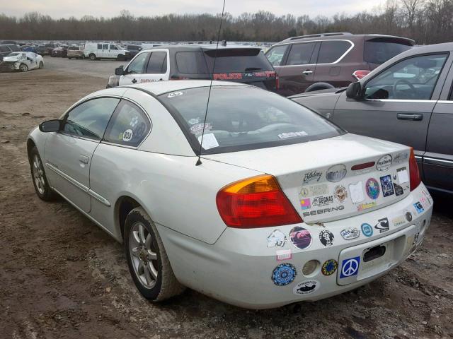 4C3AG42G21E081625 - 2001 CHRYSLER SEBRING LX WHITE photo 3