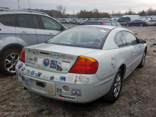 4C3AG42G21E081625 - 2001 CHRYSLER SEBRING LX WHITE photo 4