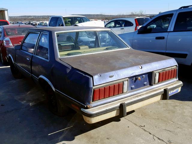 1FABP35X7DK177236 - 1983 FORD FAIRMONT F BLUE photo 3