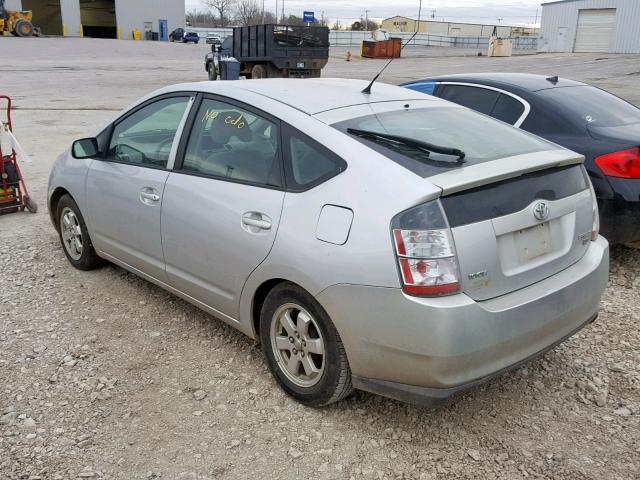 JTDKB22U557006518 - 2005 TOYOTA PRIUS SILVER photo 3