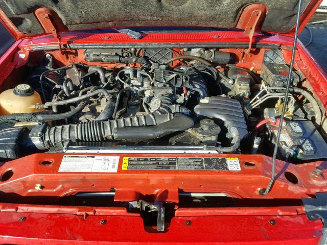 1FTYR10D12TA19207 - 2002 FORD RANGER RED photo 7