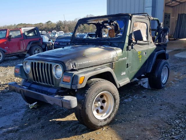 1J4FY29P4VP401395 - 1997 JEEP WRANGLER / GREEN photo 2