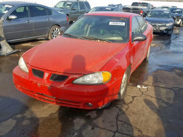 1G2NF52E43C178754 - 2003 PONTIAC GRAND AM S RED photo 2