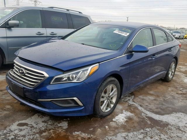 5NPE24AF2GH260326 - 2016 HYUNDAI SONATA SE BLUE photo 2