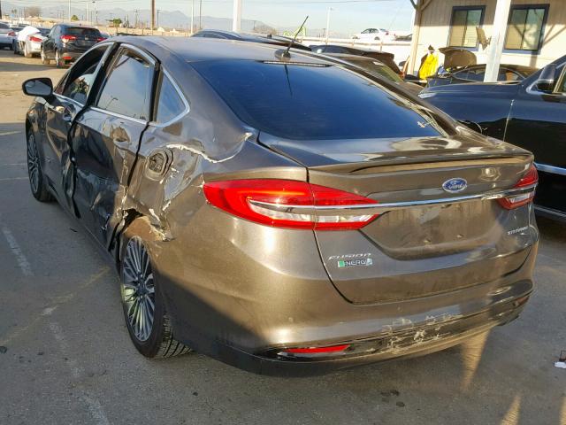 3FA6P0SU2JR253219 - 2018 FORD FUSION TIT GRAY photo 3