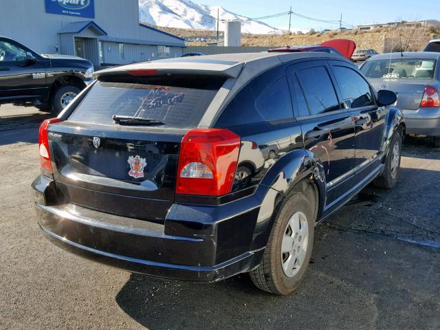 1B3HB28B27D269605 - 2007 DODGE CALIBER BLACK photo 4