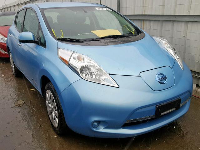 1N4AZ0CP1FC324400 - 2015 NISSAN LEAF S BLUE photo 1