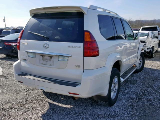 JTJBT20X340039998 - 2004 LEXUS GX 470 WHITE photo 4