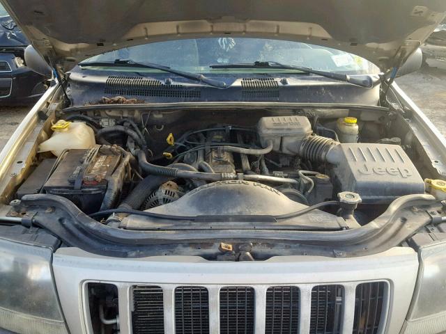 1J4GW48S14C266040 - 2004 JEEP GRAND CHER TAN photo 7