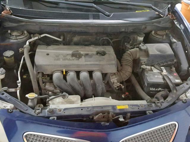 5Y2SL63865Z440019 - 2005 PONTIAC VIBE BLUE photo 7