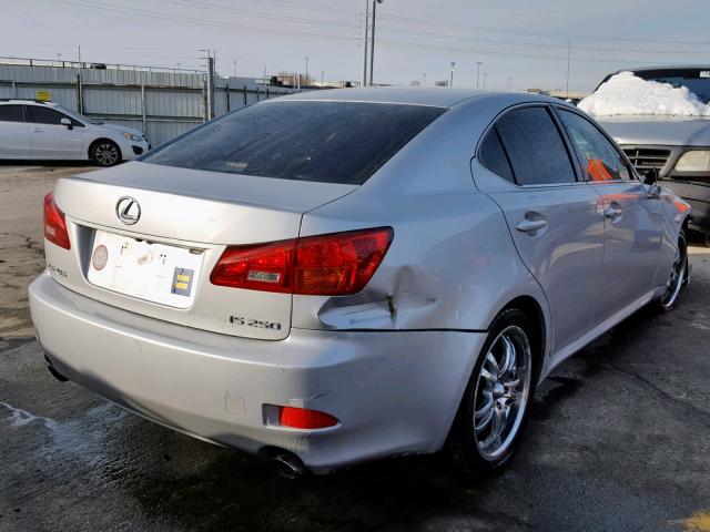 JTHBK262065025420 - 2006 LEXUS IS 250 SILVER photo 4