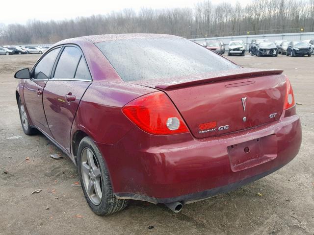 1G2ZH57N894169014 - 2009 PONTIAC G6 GT BURGUNDY photo 3